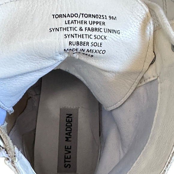 Steve Madden Tornado Combat Boot in White - Picture 9 of 9